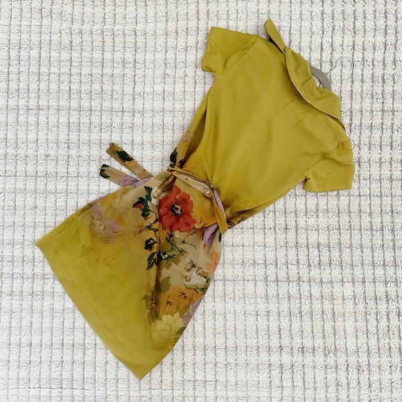 Etro silk Floral Yellow Dress - Picture 2 of 4
